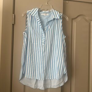 Jane and Delancey Blue and White Striped Blouse